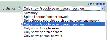 AdWords Search Partner Statistics
