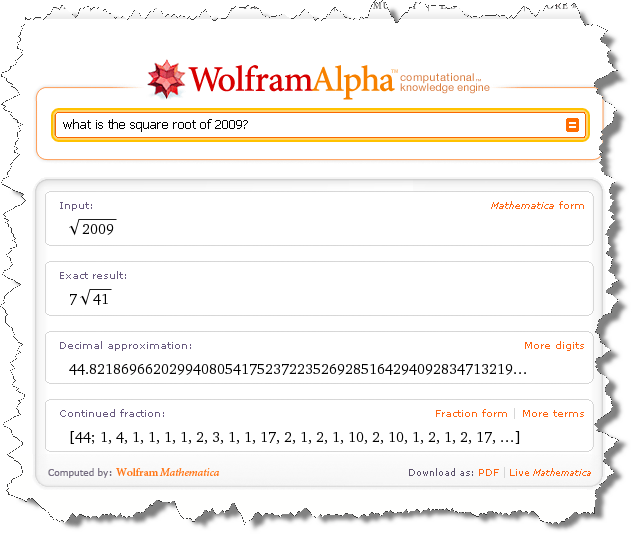 Wolfram Alpha: Making Research and Homework Easier
