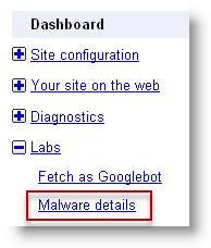 Webmasters Tools Malware Details