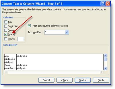 Text to Columns 2