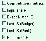 Adding Relative CTR column to your campaign view