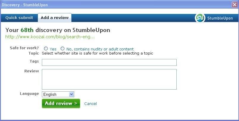 StumbleUpon Submit