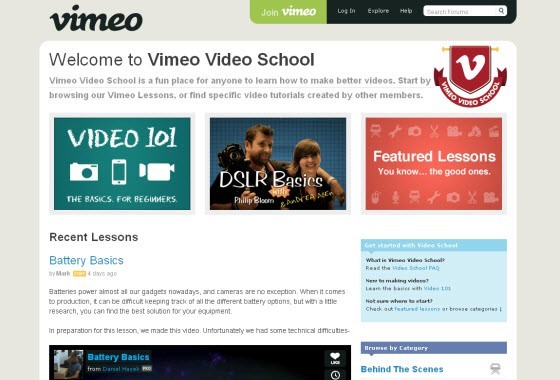 Vimeo Video School Website