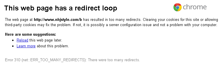 redirect image loop