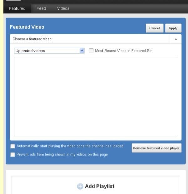 Editing Your YouTube Channels Feature Page Layout