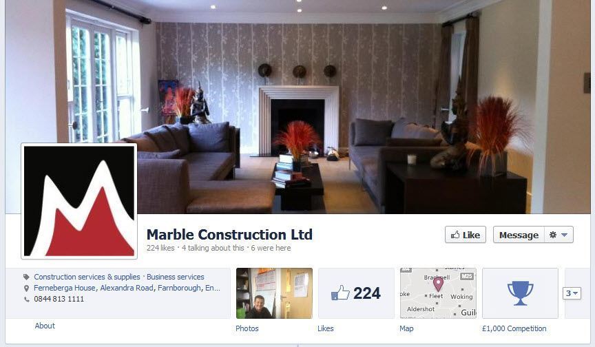 Marble Construction's Facebook Page