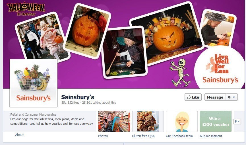 Sainsbury's Facebook Page