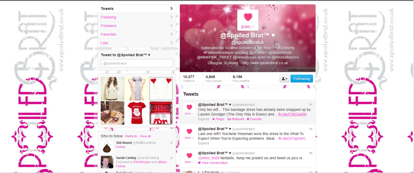 Twitter Page Example