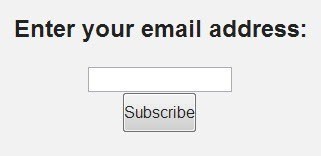 Example of a Sign Up Box