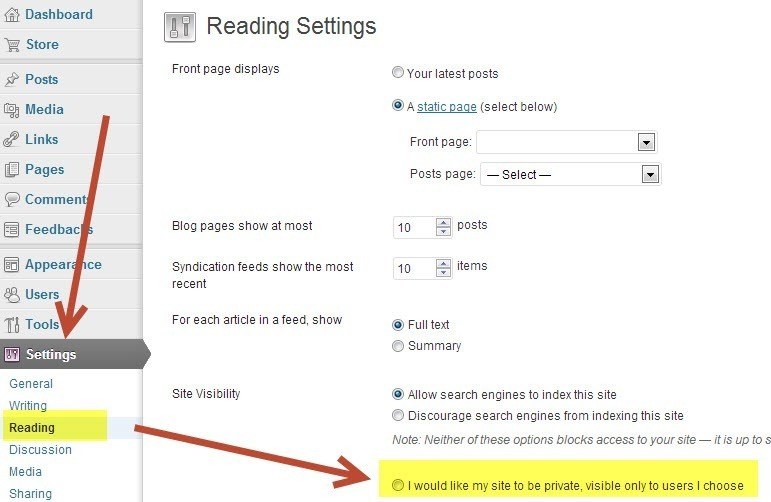 WordPress - The Essential Setup For Bloggers - Setting your old blog to private