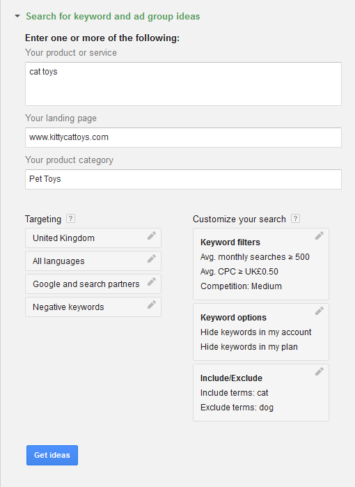 AdWords KeyWord Planner 2