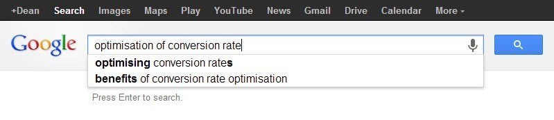 google suggestions 1