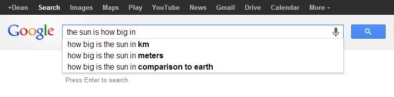 google suggestions 3