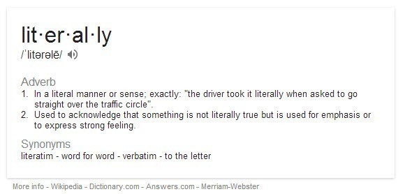 Literally Definition