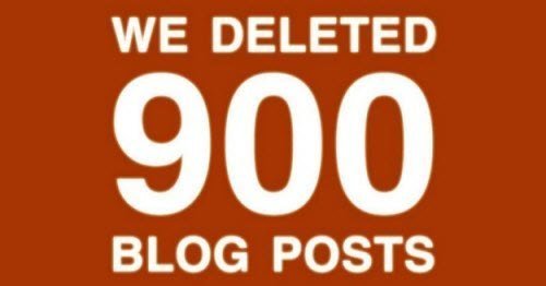 Deleted 900 blog posts