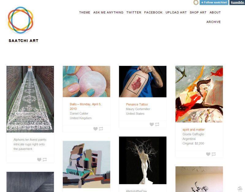 Saatchi Art - Tumblr example