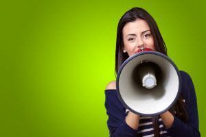 Woman With Megaphone