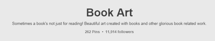 Book Art Pinterest Board