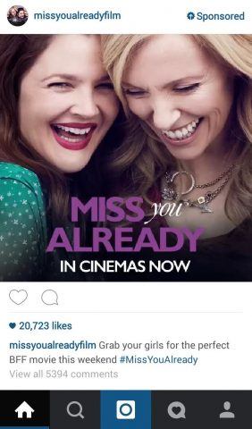 Miss You Already Instagram Ad