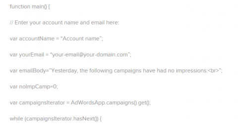 Zero Impressions Alarm