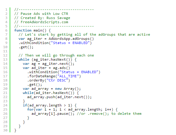 AdWords Script