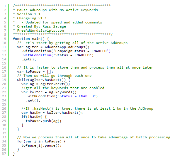 AdWords Scripts