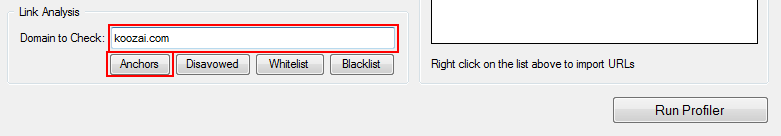 Defining Domain in URL Profiler