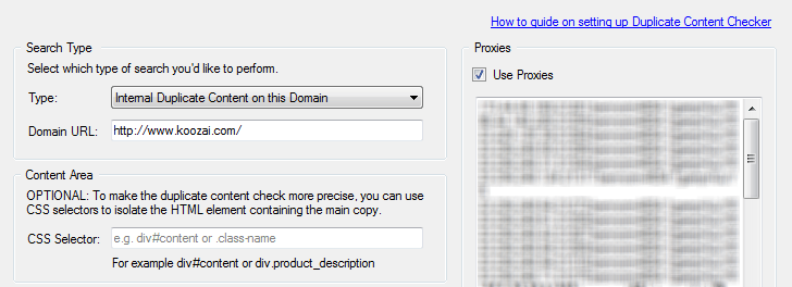 Internal Duplicate Content Instructions