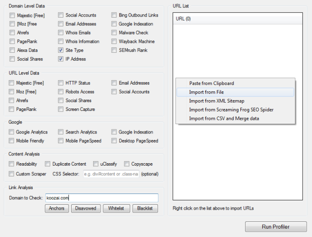 Start Of Backlink Analysis Process