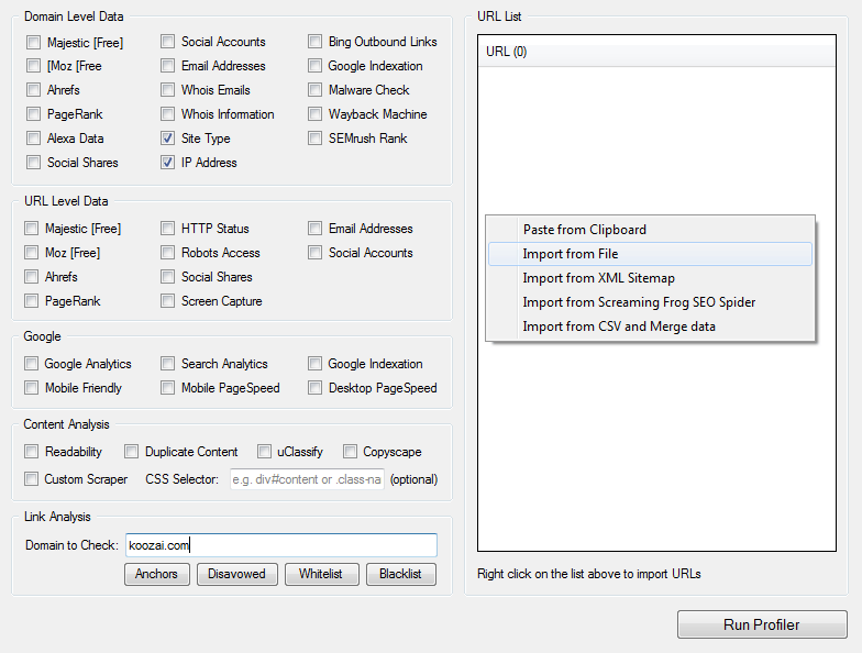 Start Of Backlink Analysis Process