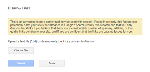 Google Disavow Tool