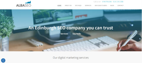 Alba SEO Services homepage