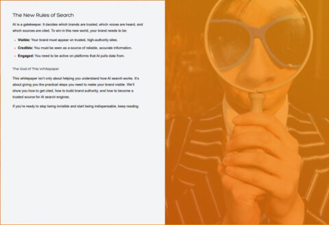 koozai whitepaper page on the new rules of AI search. 