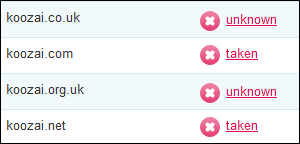 Domain availability example