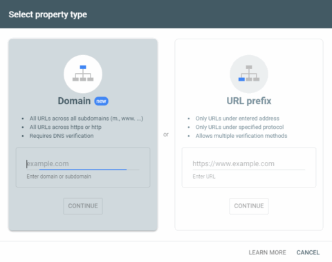 Search Console verification