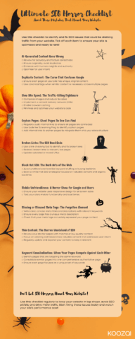SEO Horrors Halloween Checklist